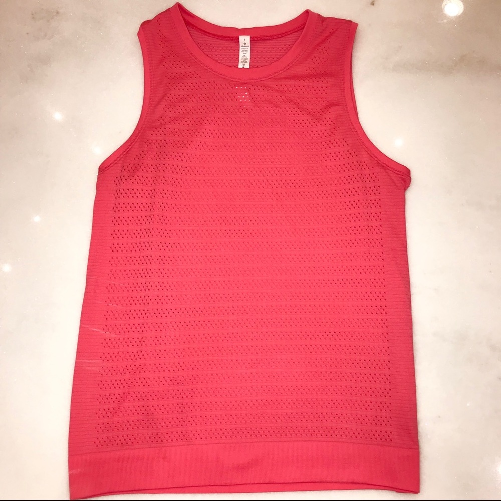 Pink Lulu Lemon workout tank